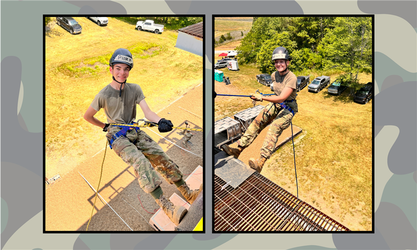 Franklin High cadets at JROTC Cadet Leadership Camp